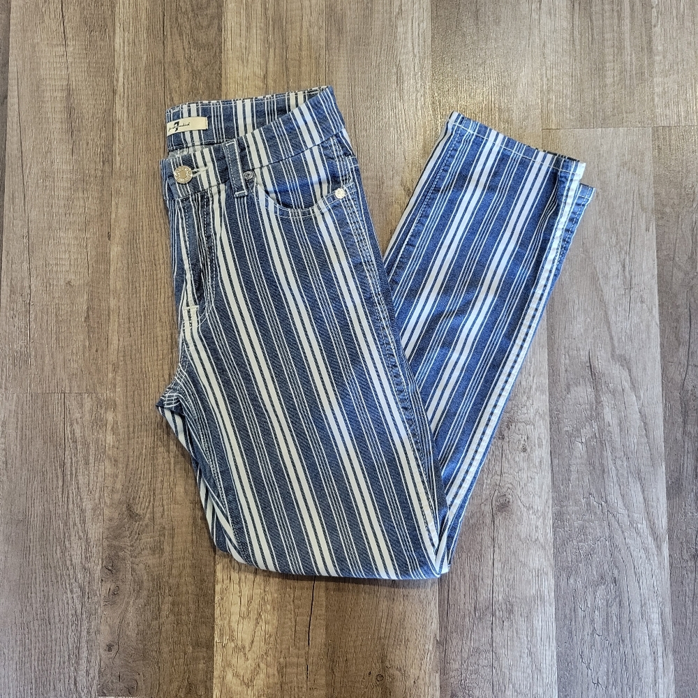 For All Mankin Pinstripe Skinnies